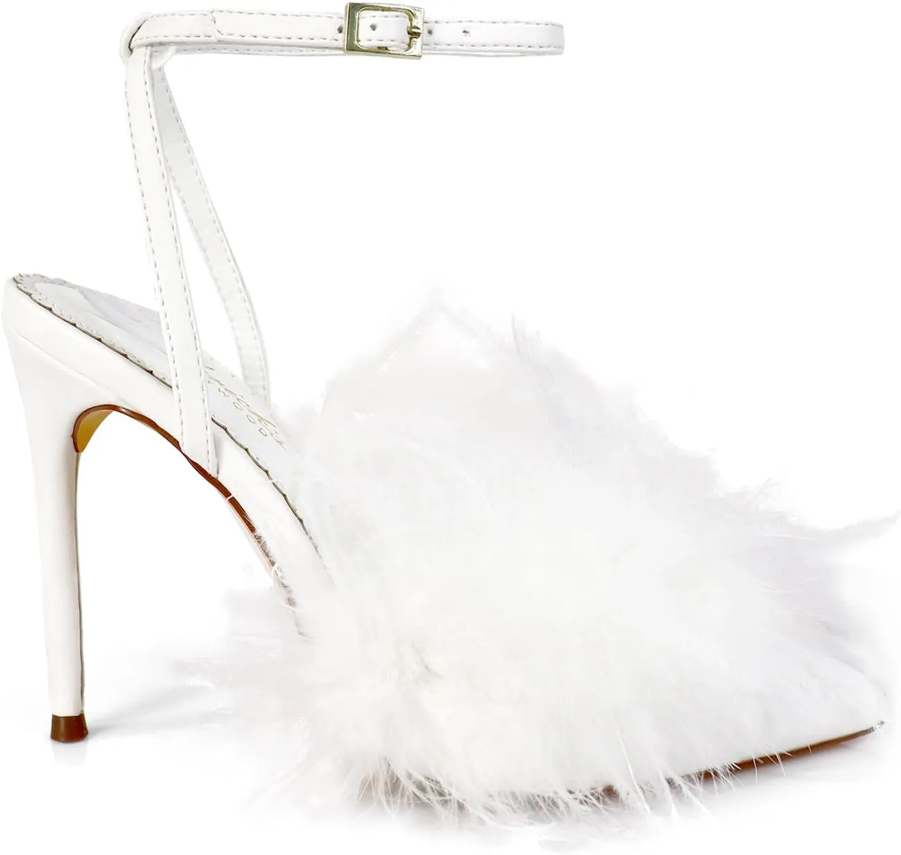 FREDERICK'S OF HOLLYWOOD Pointed Toe Ostrich Feather W/HIGH Heel, FOH-Valerie