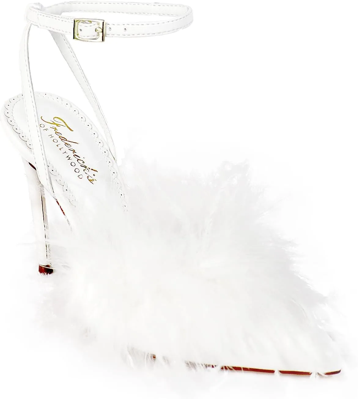 FREDERICK'S OF HOLLYWOOD Pointed Toe Ostrich Feather W/HIGH Heel, FOH-Valerie