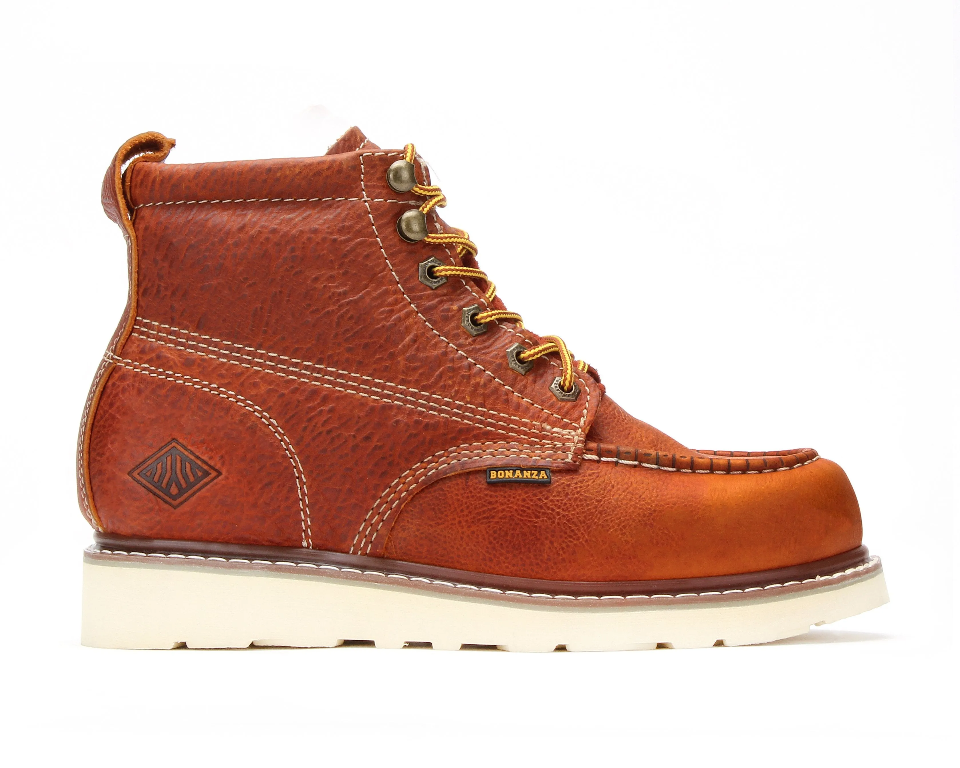 FRONTIER | 6" Classic Moc Toe Wedge Sole Boot with Steel Toe