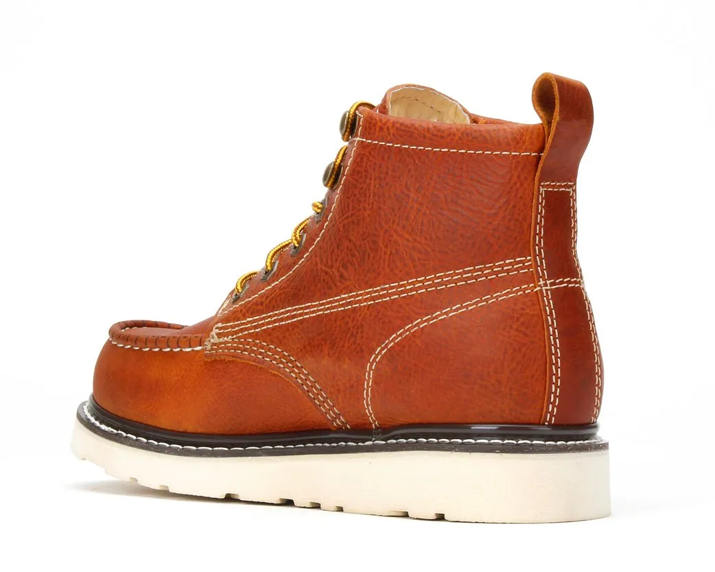 FRONTIER | 6" Classic Moc Toe Wedge Sole Boot with Steel Toe