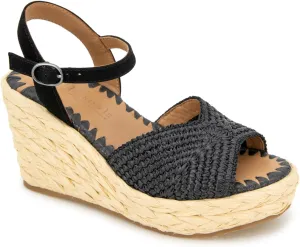Gentle Souls by Kenneth Cole Women's Nomi Raffia Wedge Sandal