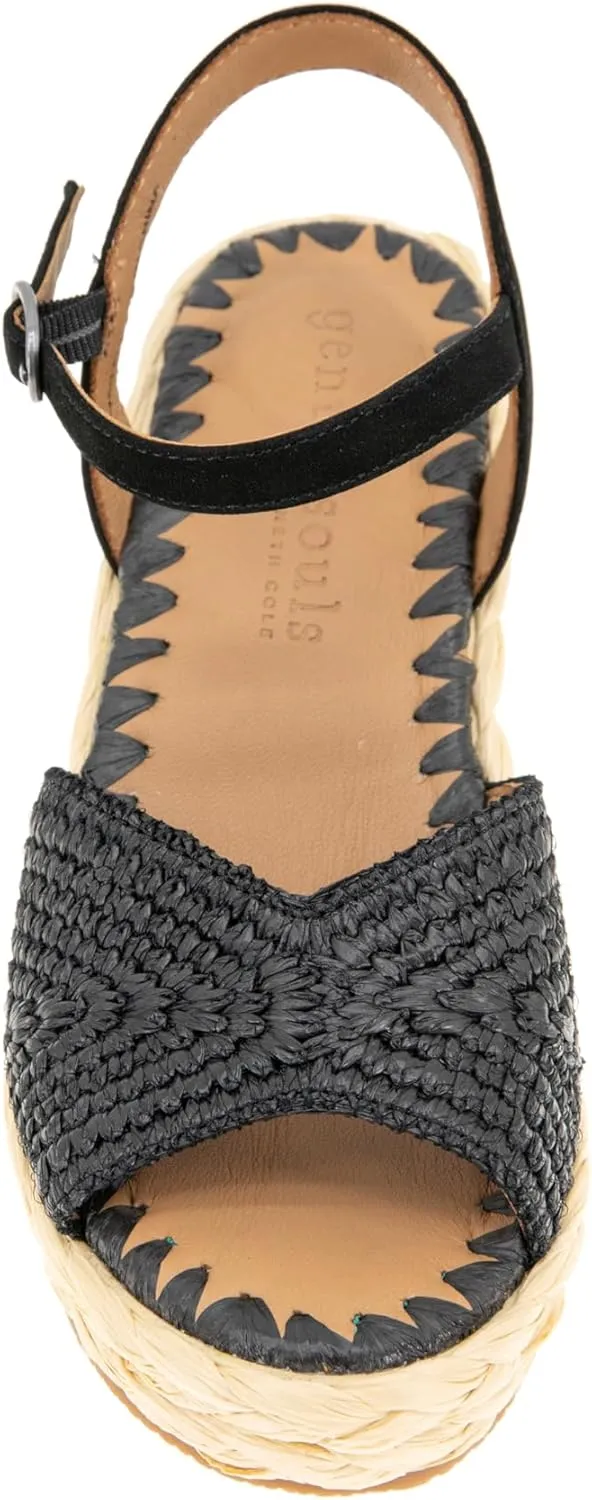 Gentle Souls by Kenneth Cole Women's Nomi Raffia Wedge Sandal
