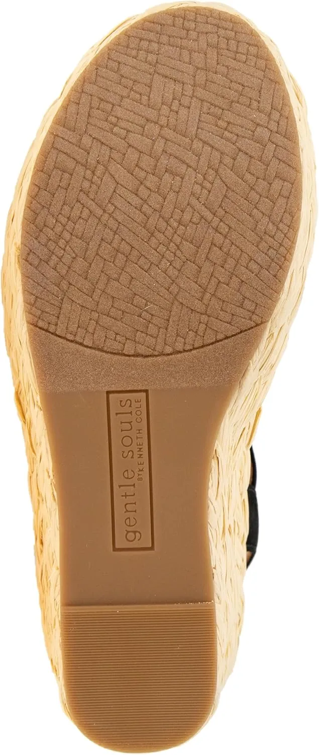 Gentle Souls by Kenneth Cole Women's Nomi Raffia Wedge Sandal