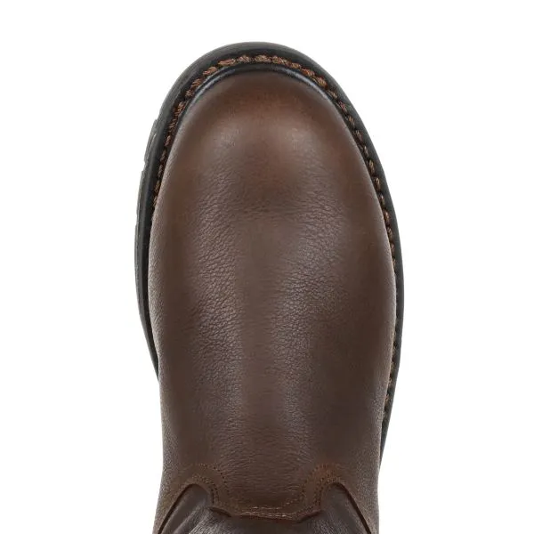 Georgia Boot Brown Carbo-Tec LT Steel Toe Waterproof Pull On Workboot GB00310