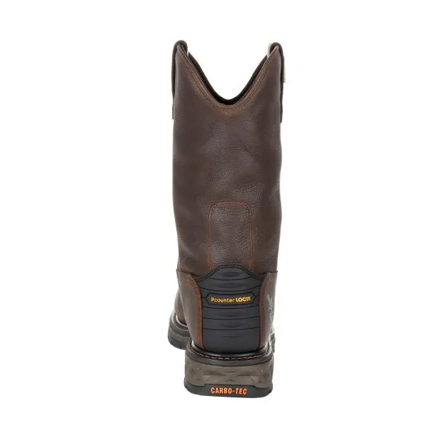 Georgia Boot Brown Carbo-Tec LT Steel Toe Waterproof Pull On Workboot GB00310