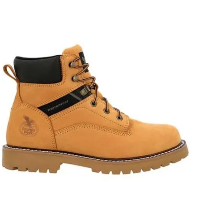 Georgia Boot Wheat 37 Steel Toe Waterproof Men's Work Boots GB00673
