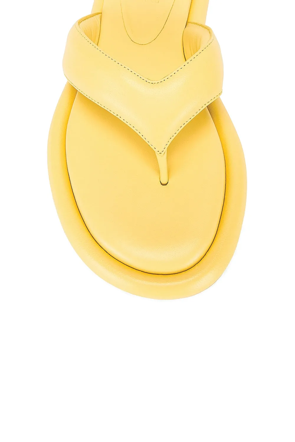 Gia 5 Leather Thong Sandal in Butter Yellow