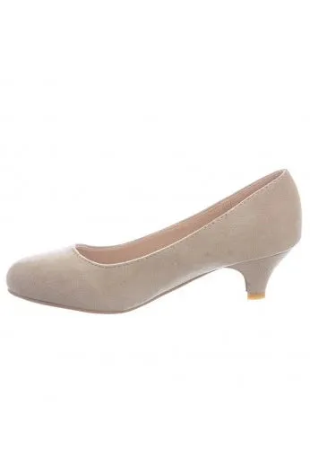 Girls Round Toe Kitten Heel Shoes