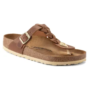 GIZEH BRAID OILED LEATHER COGNAC