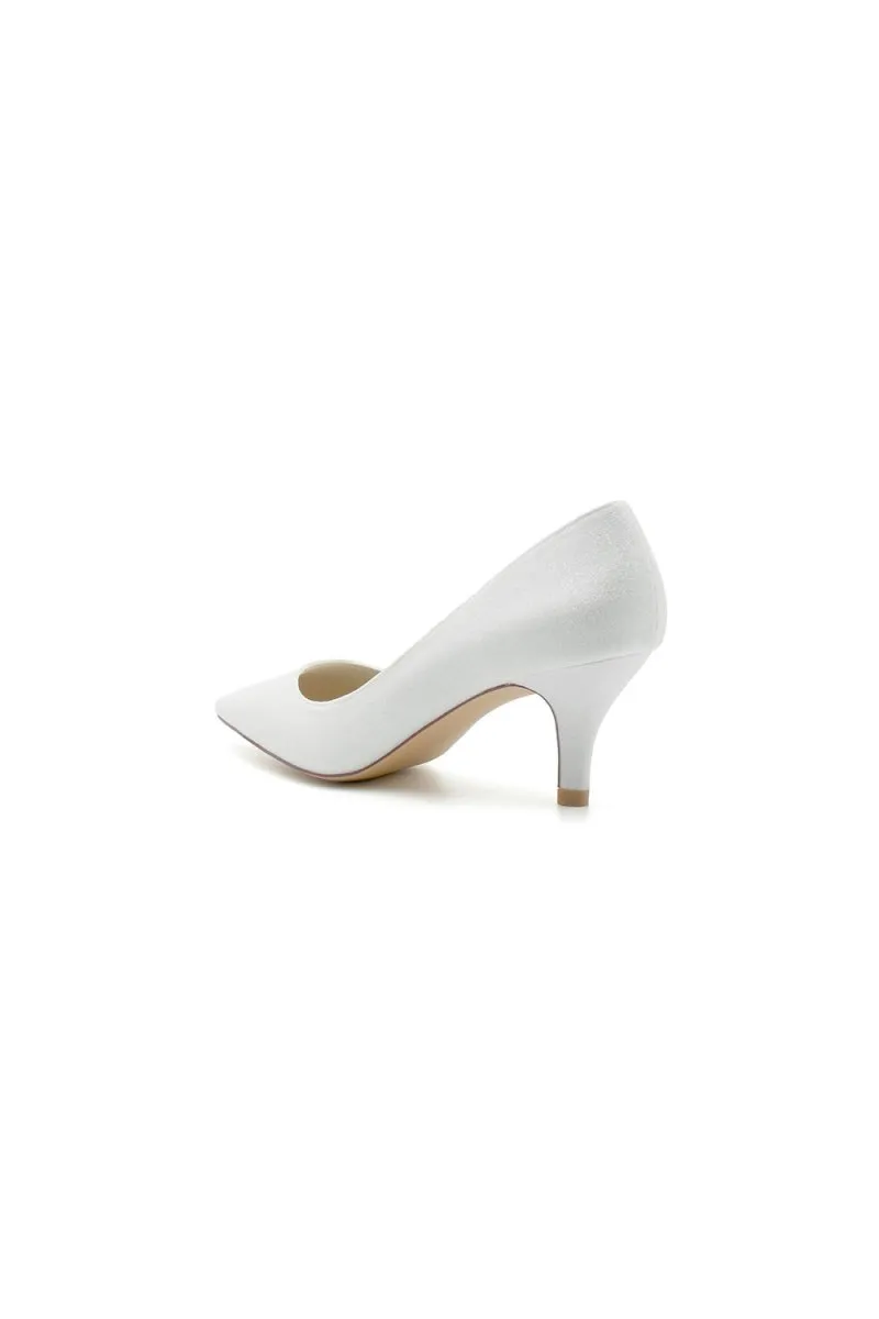 Gold Glitter Crystal Pointed Toe Wedding Shoes