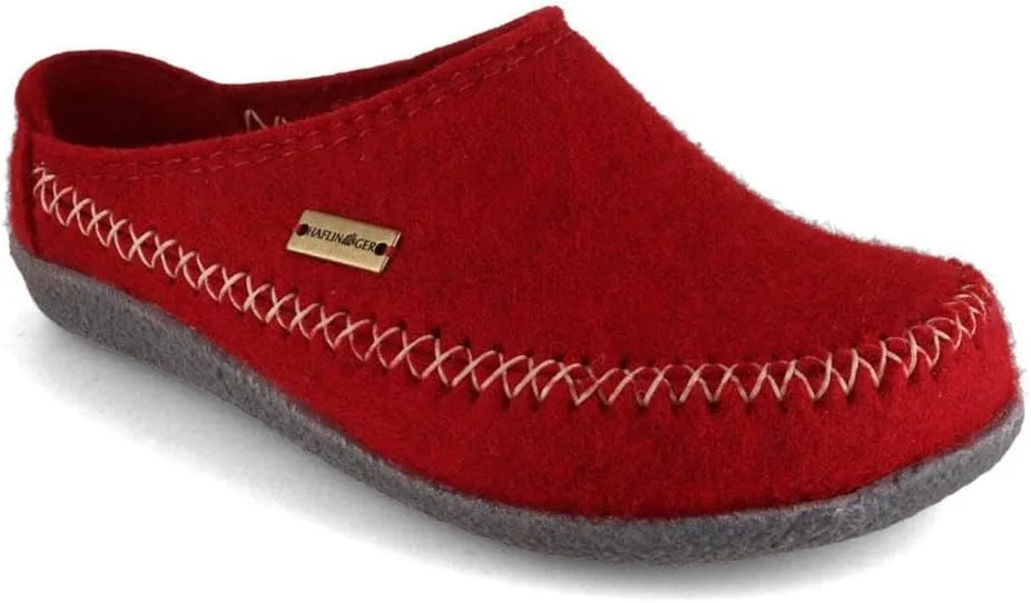 HAFLINGER Blizzard Credo Unisex Felt Slippers, Pepper