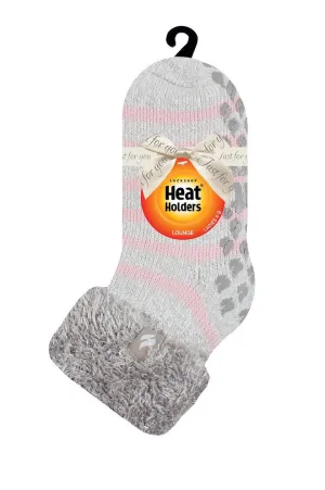 Heat Holders Lounge Stripe Sock - Silver/Grey