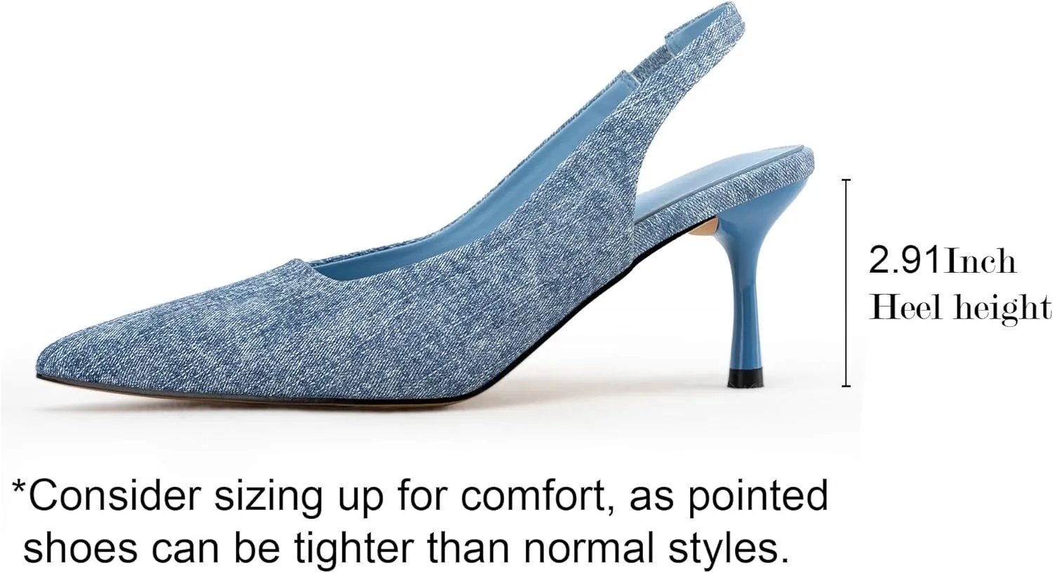 heelchic Women's Kitten Heel, Closed Pointed Toe Low Heel, Comfortable Pumps Shoes for Women Dress Shoes