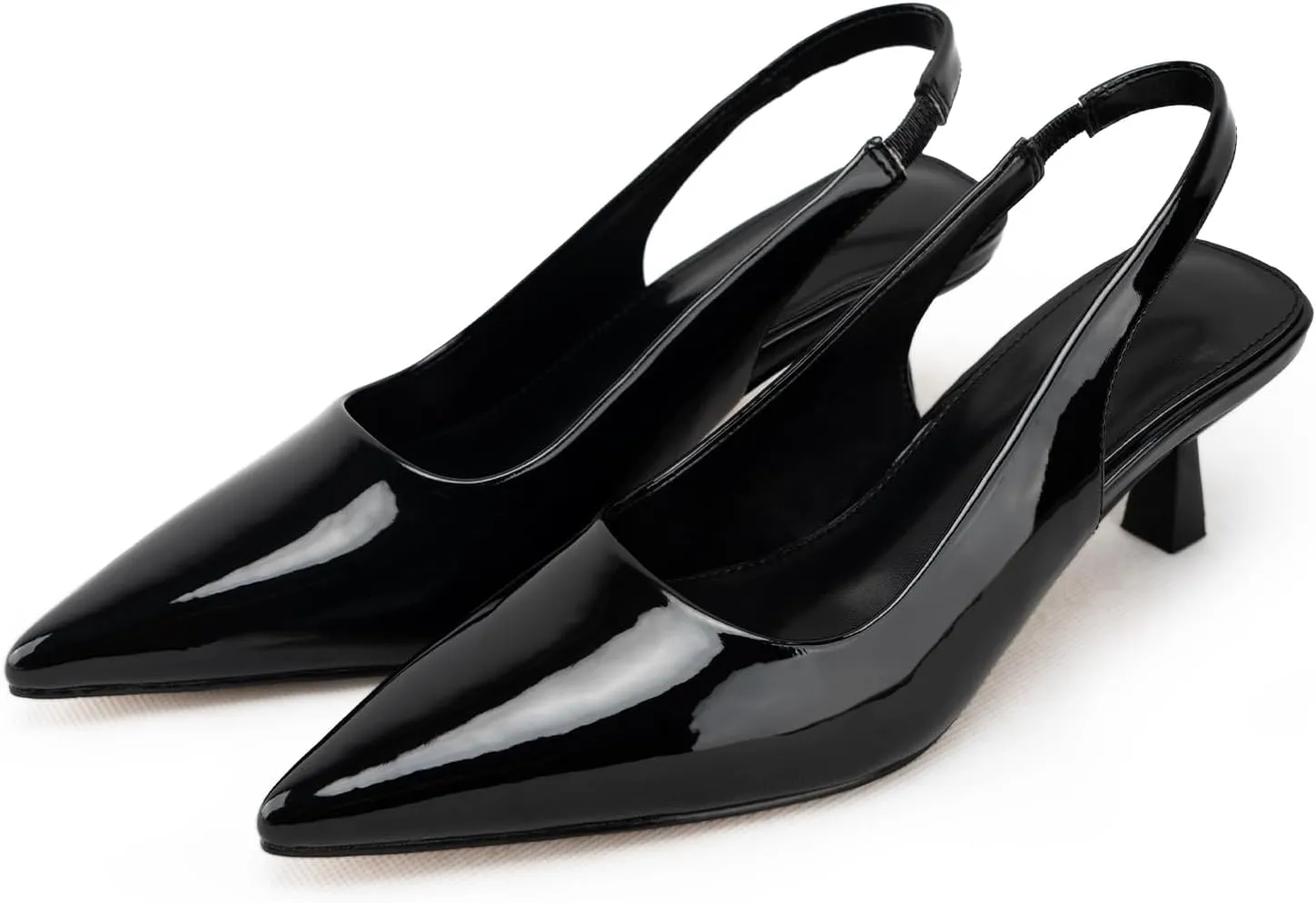 heelchic Women's Kitten Heel, Closed Pointed Toe Low Heel, Comfortable Pumps Shoes for Women Dress Shoes
