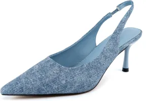 heelchic Women's Kitten Heel, Closed Pointed Toe Low Heel, Comfortable Pumps Shoes for Women Dress Shoes