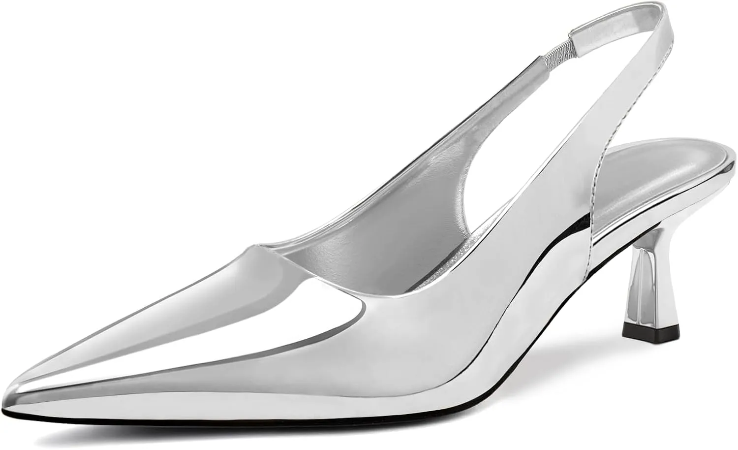 heelchic Women's Kitten Heel, Closed Pointed Toe Low Heel, Comfortable Pumps Shoes for Women Dress Shoes