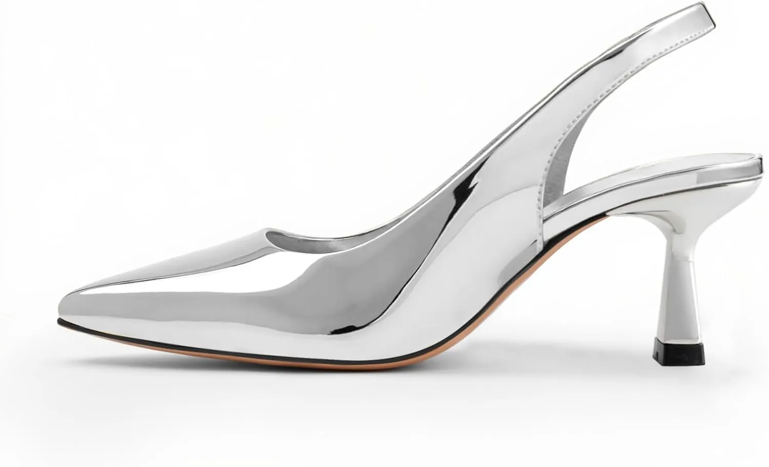 heelchic Women's Kitten Heel, Closed Pointed Toe Low Heel, Comfortable Pumps Shoes for Women Dress Shoes