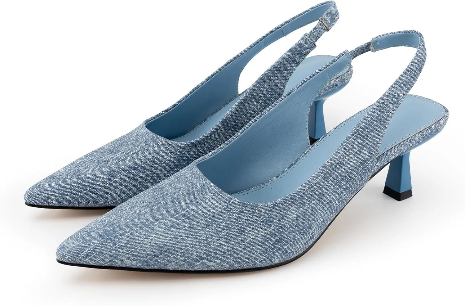 heelchic Women's Kitten Heel, Closed Pointed Toe Low Heel, Comfortable Pumps Shoes for Women Dress Shoes