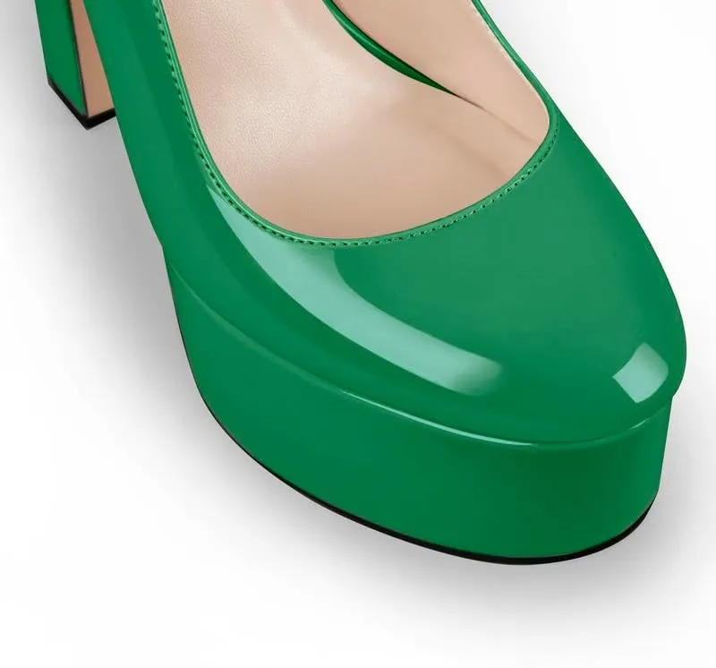 High Heels, Ankle Strap High Heeled Platform Women's Shoes, Sexy Comfortable Round Toe Closed Toe Pumps