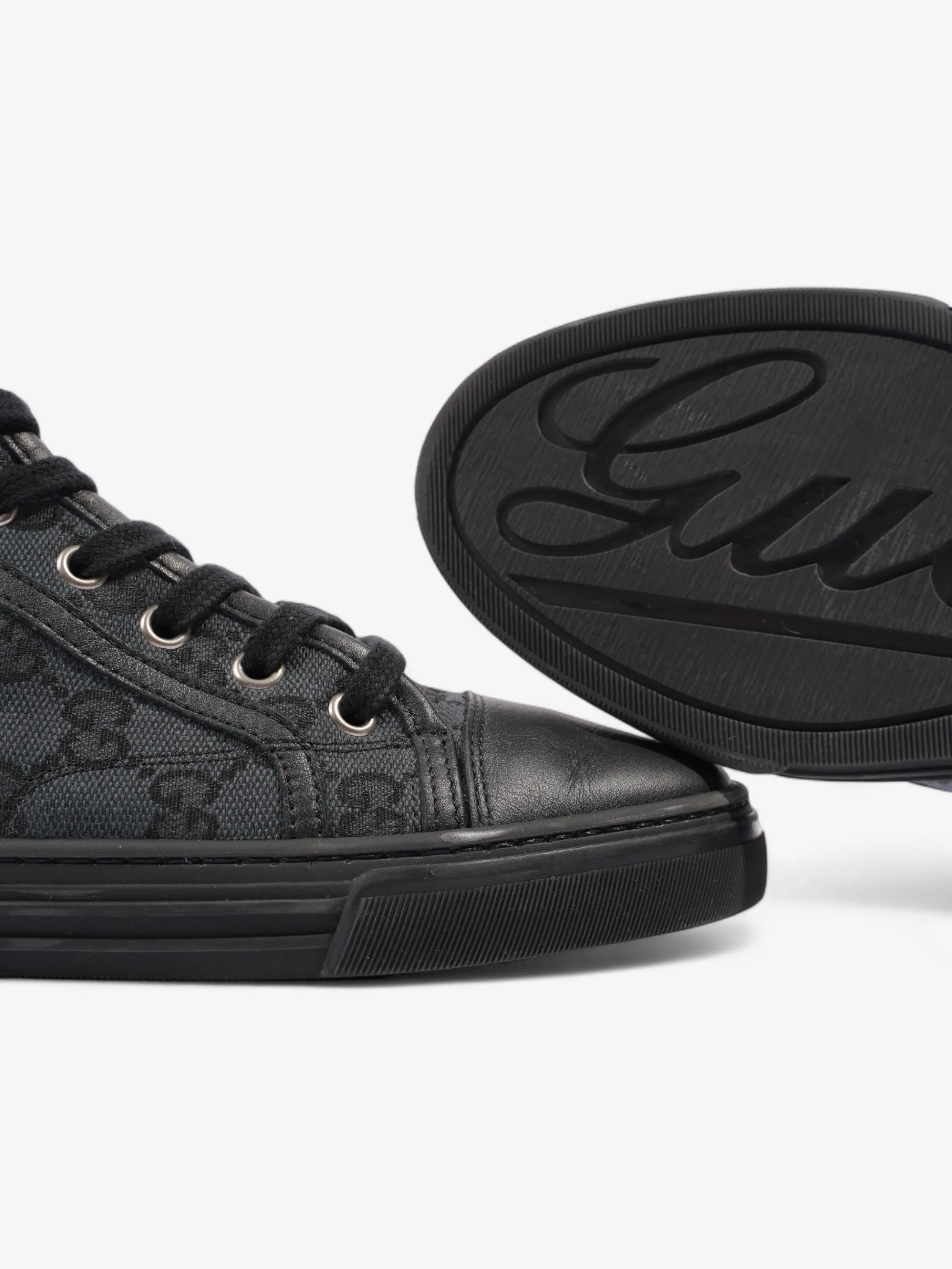 High Top Sneaker Black Canvas EU 35 UK 2