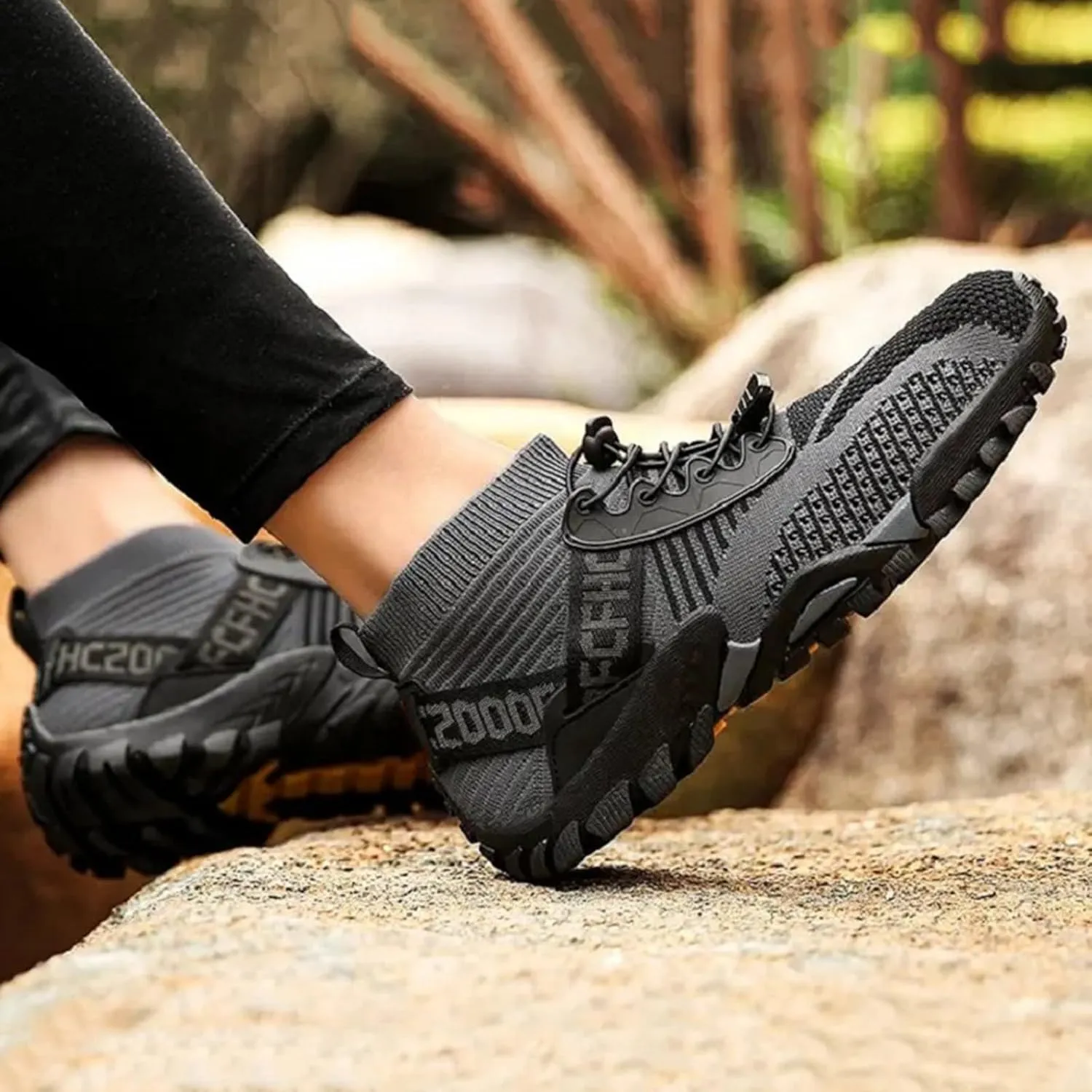 Hiking Shoes Women Waterproof Mesh Lace Up Sneakers for Men Slip On Walking Shoes for Men Lightweight Running Shoes