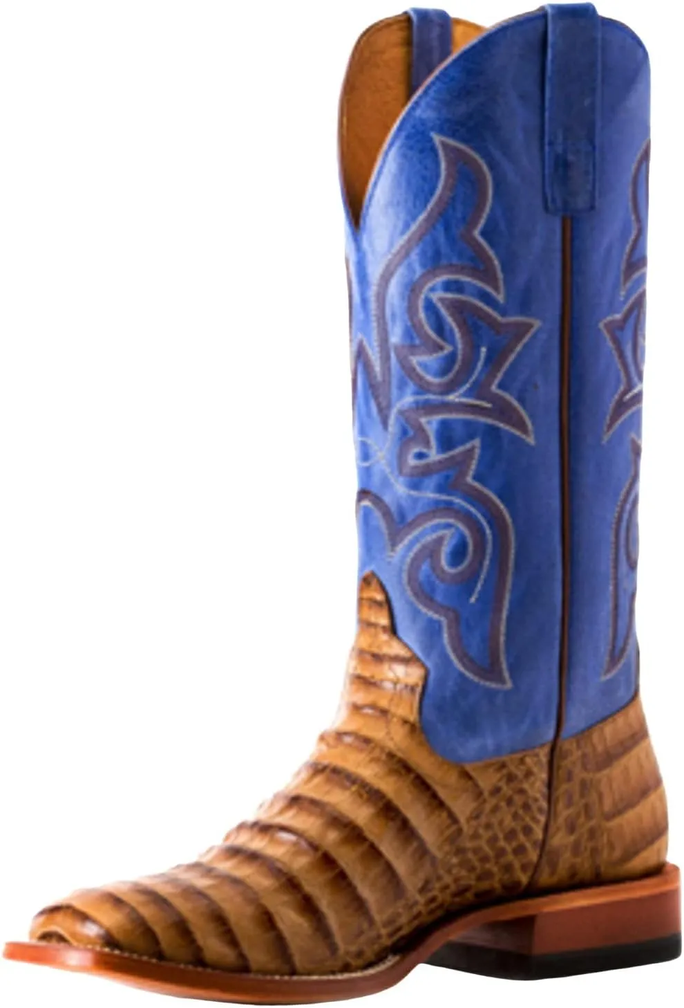 Horse Power Men's Toasted Caiman Print Western Boot Square Toe Tan 9.5 D(M) US