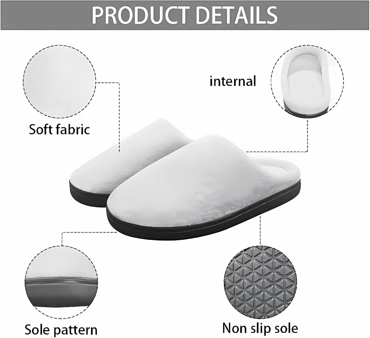 House Slippers for Girls Soft Size 9-15 Black