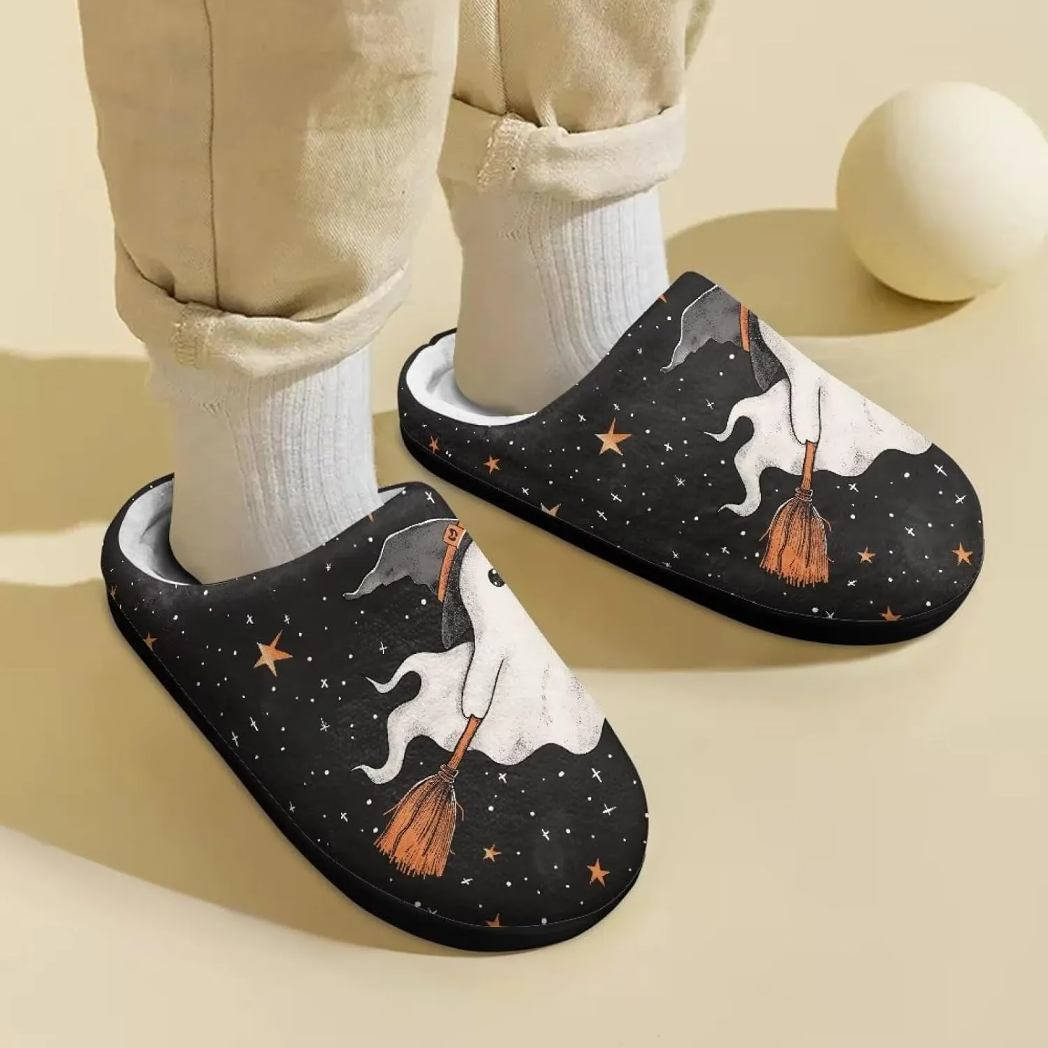 House Slippers for Girls Soft Size 9-15 Black