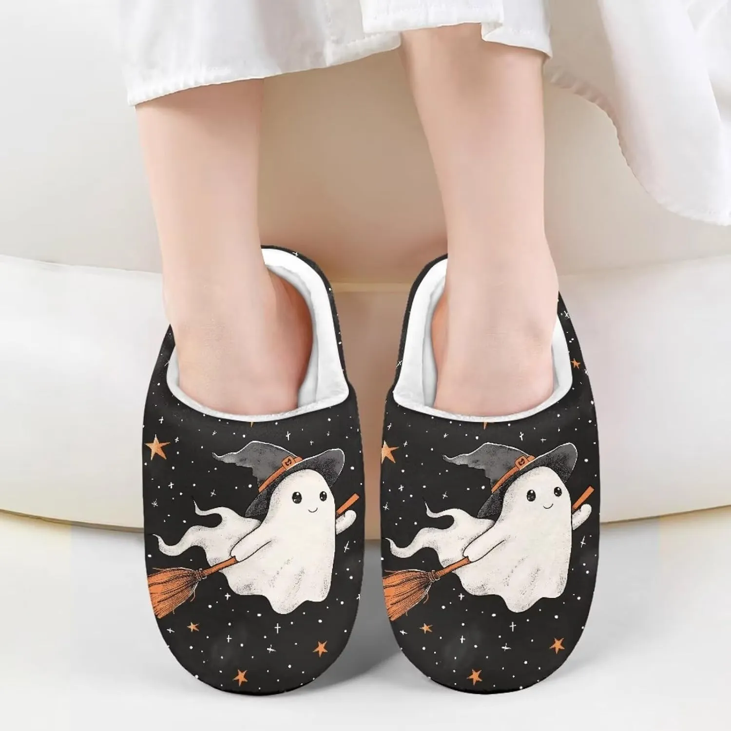 House Slippers for Girls Soft Size 9-15 Black