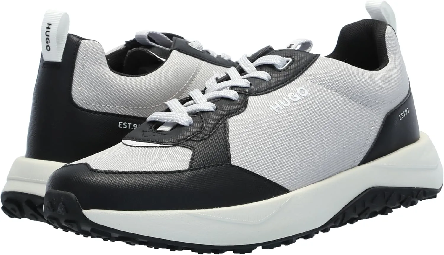 HUGO Men's Logo Tape Canvas Mix Sneaker
