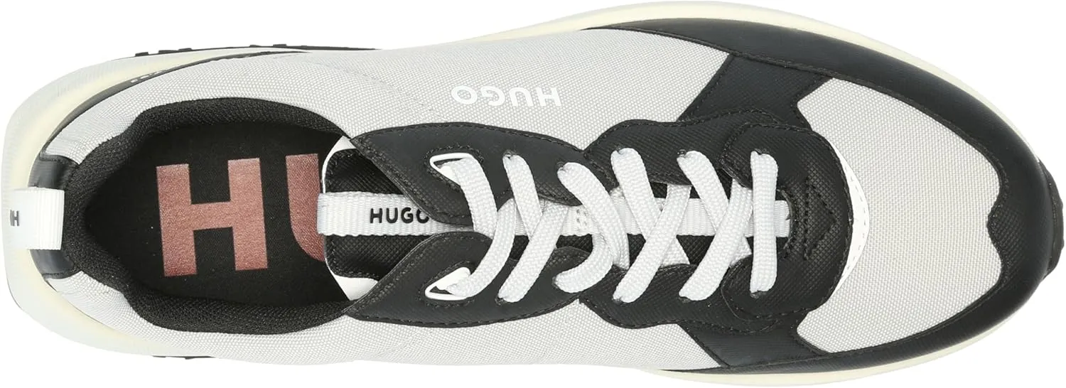 HUGO Men's Logo Tape Canvas Mix Sneaker