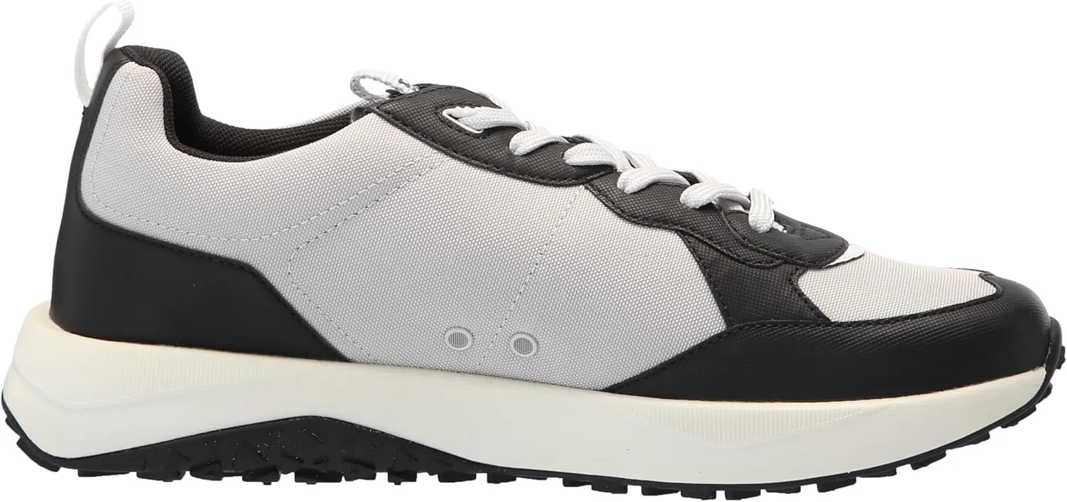 HUGO Men's Logo Tape Canvas Mix Sneaker