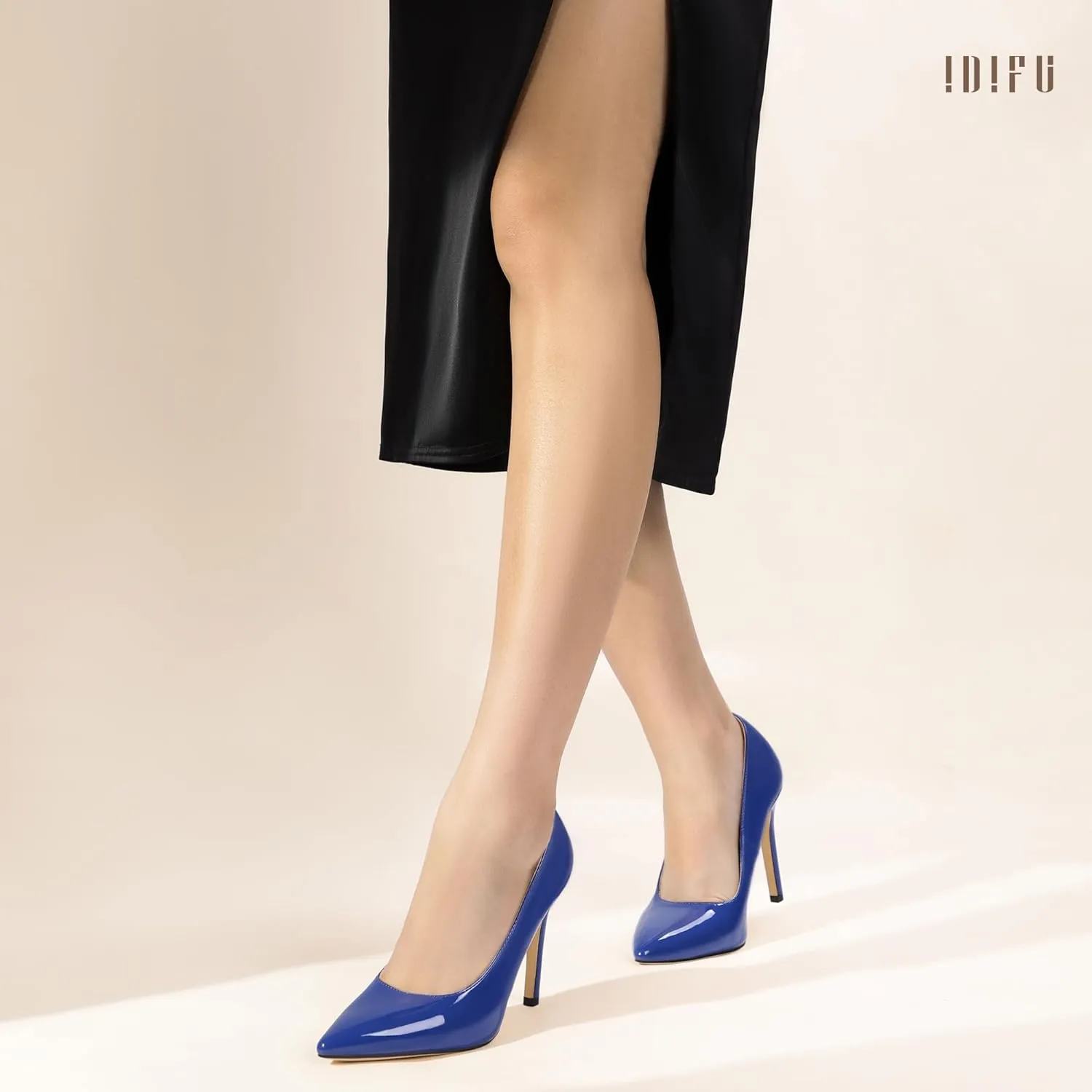 IDIFU IN4 Women's Pumps High Heels Closed Toe Stiletto Pointed Toe Dress Shoes Wedding Prom Bridal Daily Work Office Business Trendy Fashion Sexy Comfortable Pumps Dressy Shoes