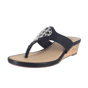 Impo Renata Thong Sandal with Memory Foam, Black, 8