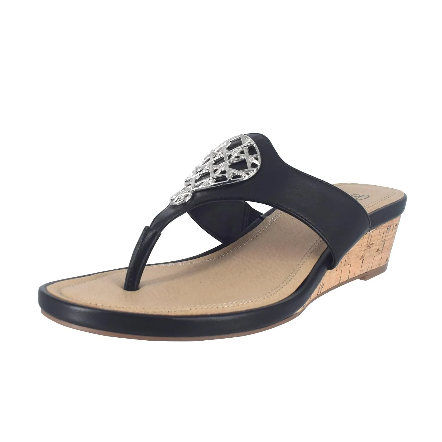 Impo Renata Thong Sandal with Memory Foam, Black, 8