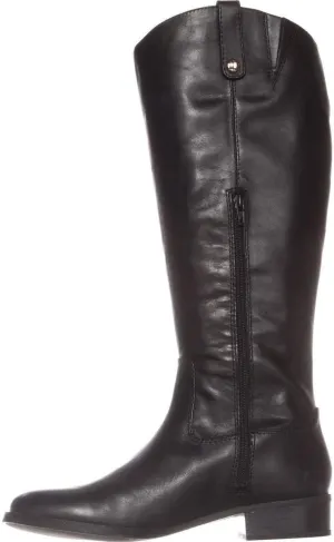 INC International Concepts Womens Fawne Leather Round Toe Knee, Black, Size 11.0