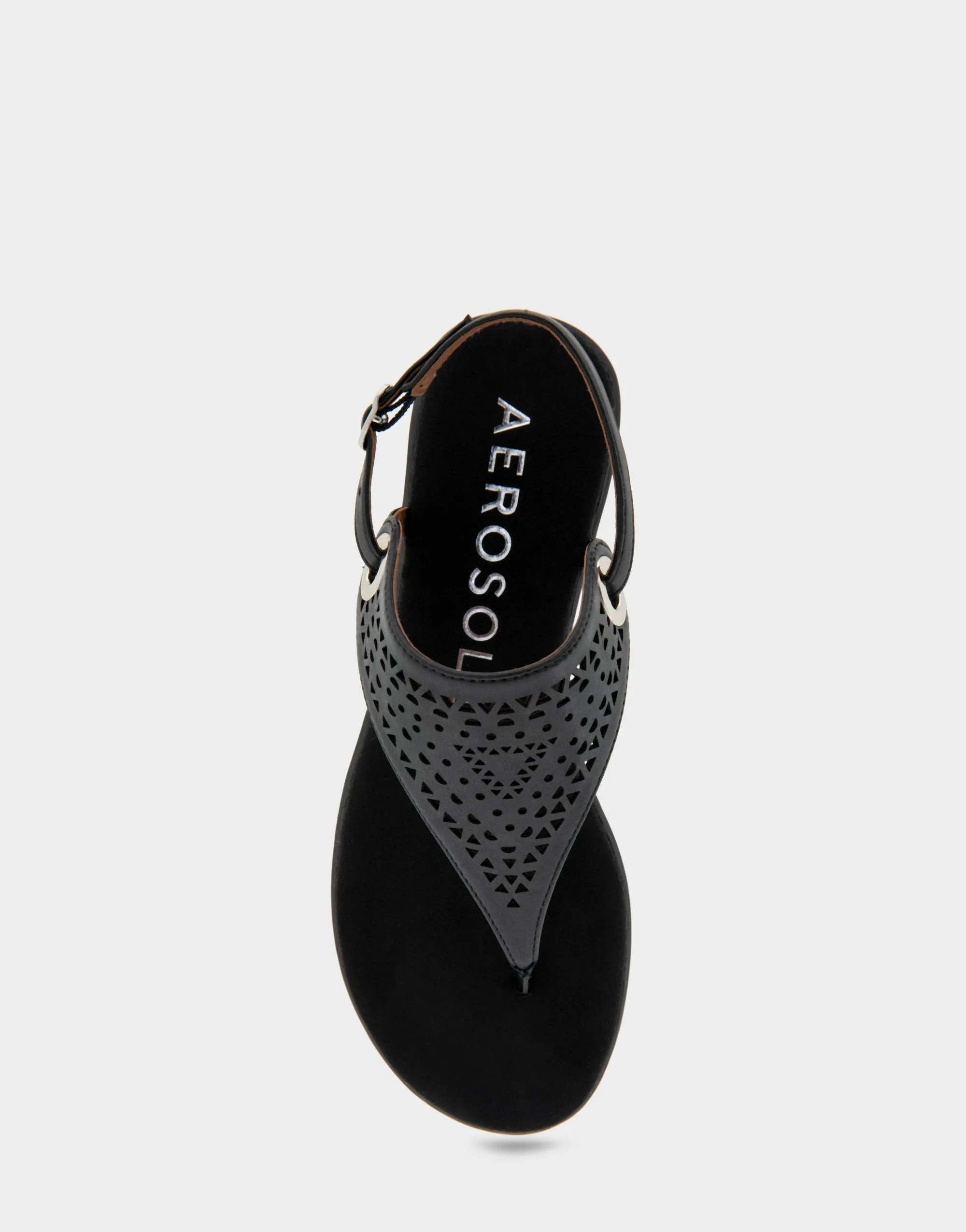 Iole Black Faux Leather