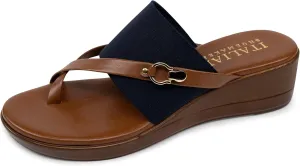 ITALIAN Shoemakers Ginata - Thong Sandal Navy 9