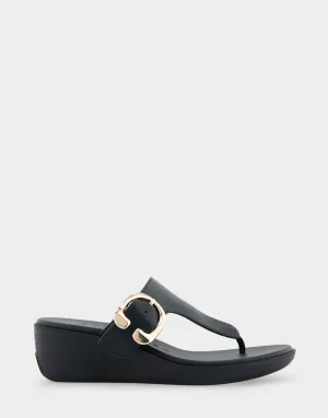 Izola Black Faux Leather