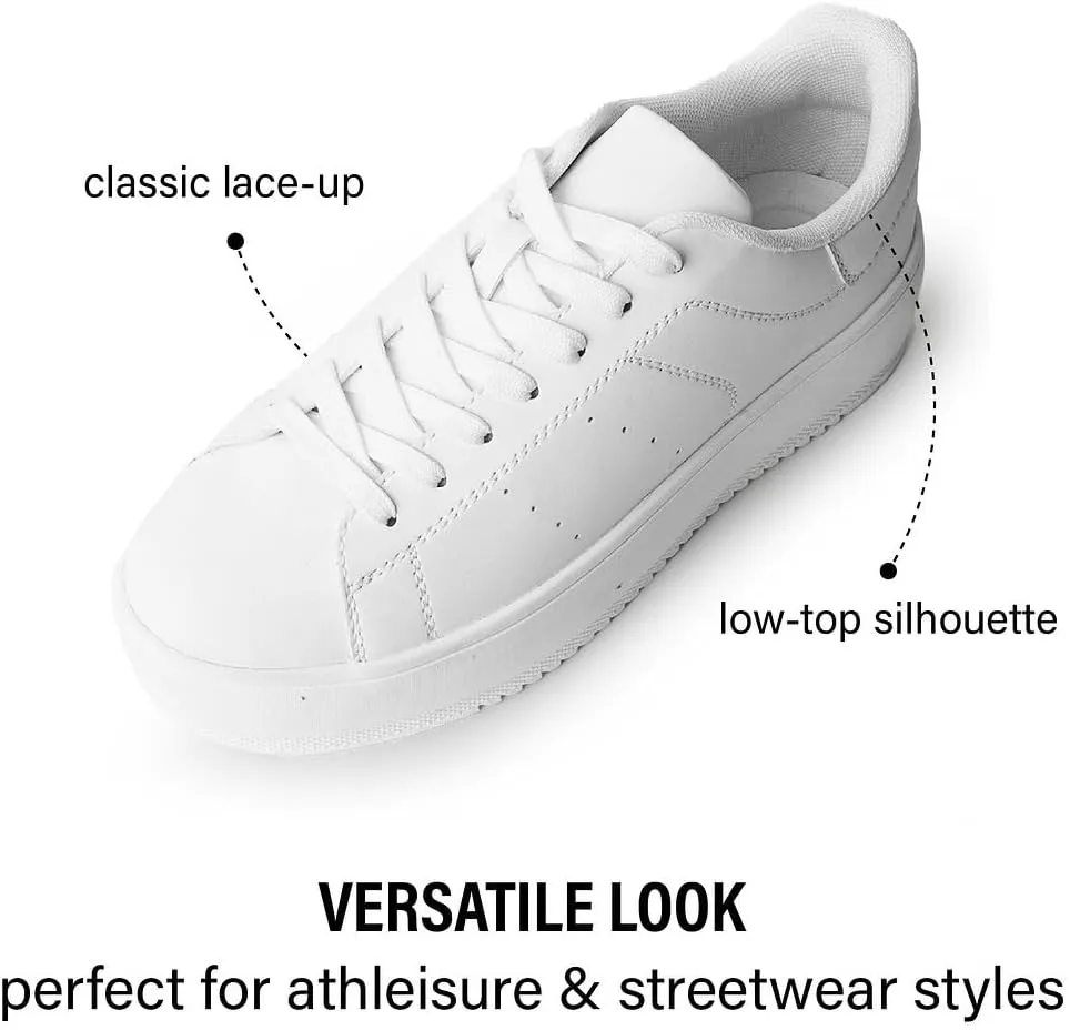 J. Adams Hero Platform Sneakers for Women - Casual Lace Up Fashion Tennis Shoes