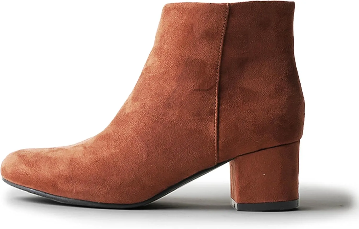 J. Adams Low Heel Zip Up Round Toe Ankle Bootie - Jody