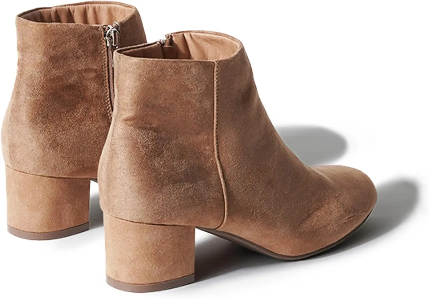 J. Adams Low Heel Zip Up Round Toe Ankle Bootie - Jody