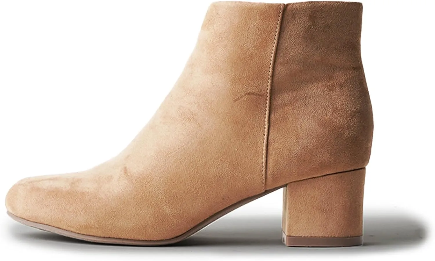 J. Adams Low Heel Zip Up Round Toe Ankle Bootie - Jody