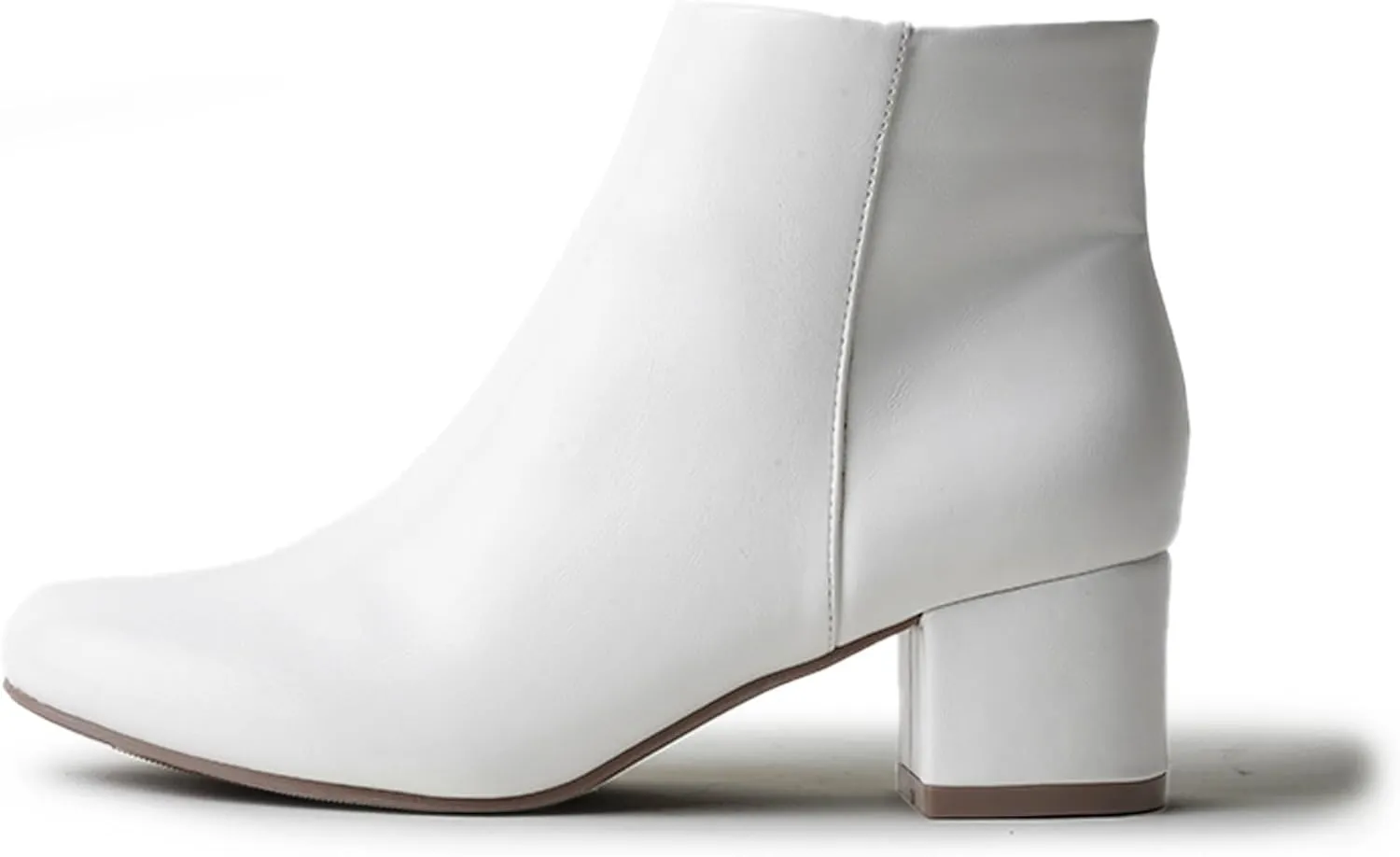 J. Adams Low Heel Zip Up Round Toe Ankle Bootie - Jody