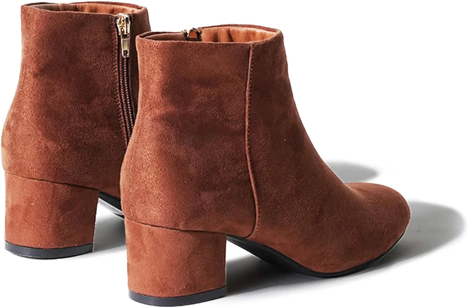 J. Adams Low Heel Zip Up Round Toe Ankle Bootie - Jody