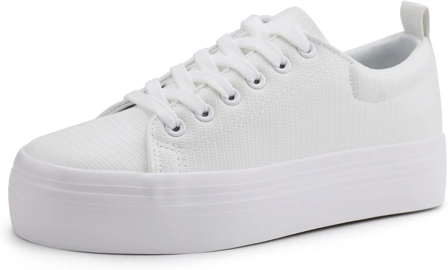 JABASIC Women Lace Up Platform Sneakers Comfortable Casual Fashion Sneaker Walking Shoes