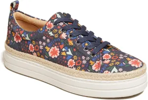 Jack Rogers Women's Mia Floral Platform Sneaker, Midnight, 5.5