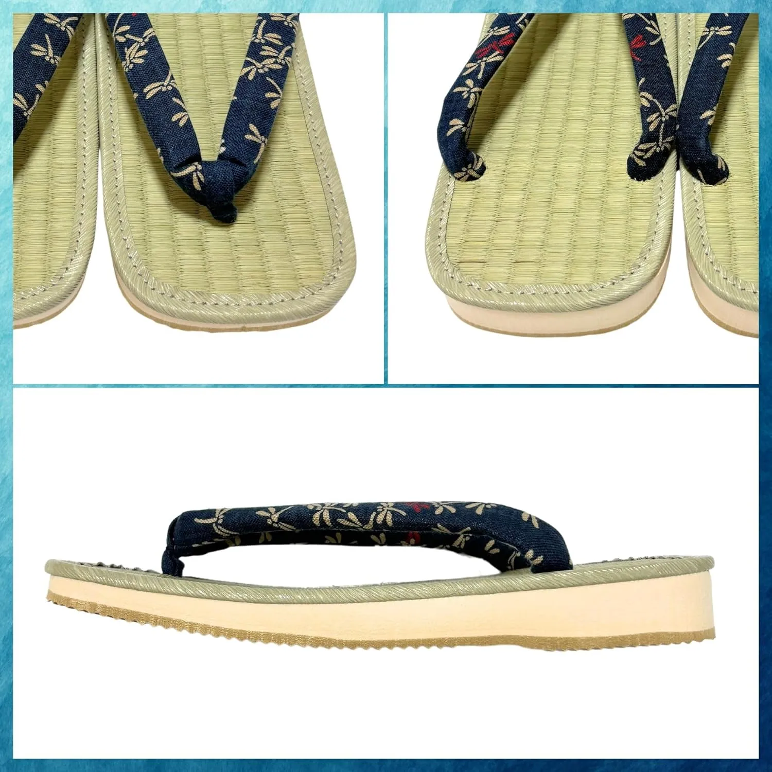Japanese Sandal Rush Sponge sole Sandal thong Up to oversize men's