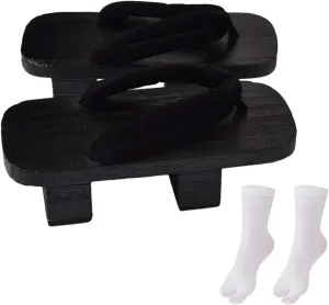Japanese Wooden Clogs Japan Shoes Geta Shower Sandals Traditional Flip Flops Casual for Men Women Sandals Slippers for Travel
