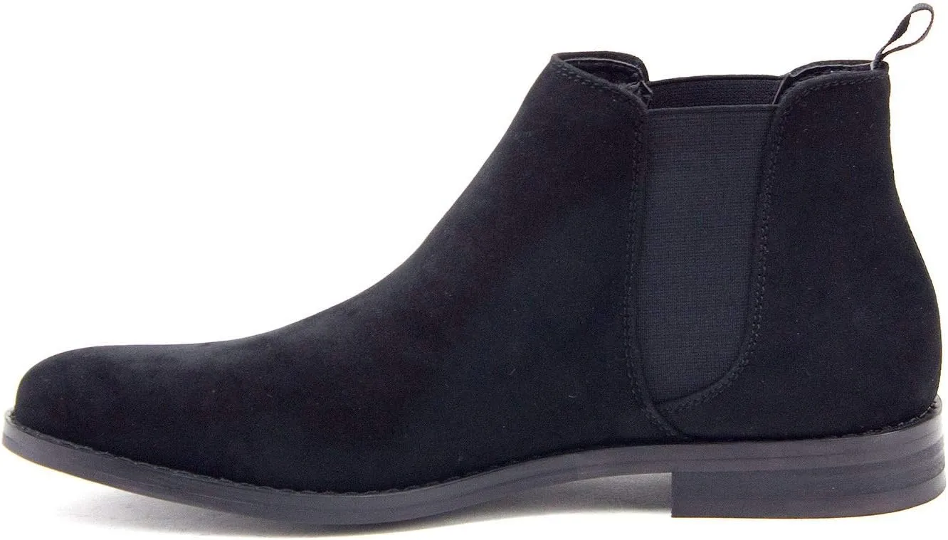 Jazamé Men's B-2963 Chuck Nubuck Suede Pull-On Round Toe Chelsea Boots
